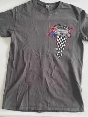 Gildan Gray Crewneck Tee with Subtle Graphic Accent